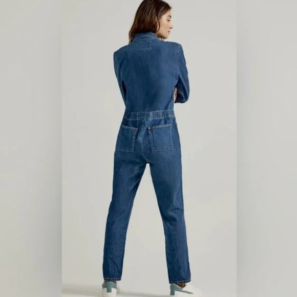 LEE Union Alls Denim Coveralls Utility Jumpsuit, size Large - Picture 2 of 12